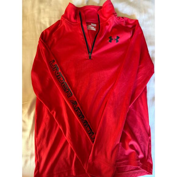 Under Armour red Quarter Zip size large - Picture 1 of 2